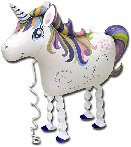 Play-tec Unicorn Shaped Foil Balloon for Children's Birthday Party, Summer or Winter Parties, Work Parties, Fairs or Fetes, Decoration Balloons, Premium Quality, Walking Helium Fill Balloon