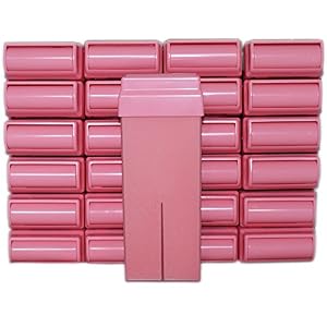 EpilWax Set of 24 Rose Wax Cartridges for Hair Removal - Large 100 ml Roll-on Waxing Refills