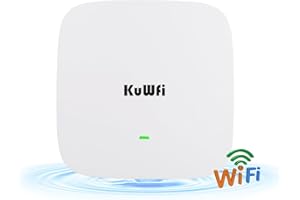 KuWFi access point wifi 6 poe AX1800 Dual Band, velocità WiFi 1800 Mbps/porta Gigabit di collegamento/supporto Ethernet access/for switch POE/Commerciali/centri commerciali/luoghi grandi e densi