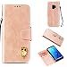 Produktbild Samsung S9 Hülle,Alfort Samsung S9 Schutzhülle, Simulations-Retro-Ledertasche Flip Wallet Lederhülle Elegant Design Premium PU Leder Hohe Qualität Tasche Case Cover Kasten Abdeckung Wallet für Samsung S9 Smartphone Funktion Standfunktion Unterstützte Telefone und Magnetverschluss ( Rose Gold )