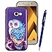 Produktbild Yokata Samsung Galaxy A5 2017 Hülle Weiche Silikon Handyhülle 3D Motiv Schutzhülle TPU Handy Tasche Schale Etui Weich Silicone Bumper Ultra Dünn Slim Schlank Matt Handytasche Premium Kratzfest Clear Backcover Schutz für Galaxy A5 2017 (5,2 Zoll) Case Cover + 1 x Kapazitive Feder - Eule