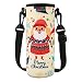Produktbild Nuovoware Water Bottle Carrier, Premium Neoprene Portable Insulated Water Bottle Holder Bag 1000ML with Adjustable Shoulder Strap Fit Stainless Steel, Glass & Plastic Bottles, Large Size, Santa Claus