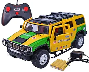 Toyshine RC Monster Truck Remote Control 1:16 Scale Electric Vehicle Off-Road Race Car with Oversize Tires Radio SUV RTR Beast Buggy Great Toy Gift for Boys Children (Yellow Color) - B