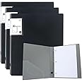 URbantin Ring Binder A4,4 Pack A4 Ring Binders 3 Ring,3D-Rings, 35 mm Spine,Black