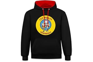 Spreadshirt Breaking Bad Los Pollos Hermanos Unisex Contrast Hoodie