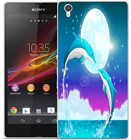 Mobile Case Mate Sony Xperia Z2 clip on hard case cover bumper - dlophin moon Pattern