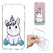 Produktbild iPhone 6S 6 Hülle, E-Unicorn Handyhülle Apple iPhone 6S 6 Hülle Transparent mit Muster Kawaii Einhorn Silikon Durchsichtig Tasche Ultra Slim Dünn TPU Bumper Schutzhülle Stoßfest Hochwertigem Zubehör Set Etui Schale Back Case Cover Rückseite