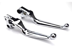 YH Cromato Freno Frizione Leve A Mano per Harley Softail Dyna XL Sportster Street Bob Night Train Touring 1996-2010