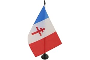 Drapeau de table France libre 1940-1944 21x14cm - PETIT Drapeaux DE BUREAU français de la résistance 14 x 21 cm - AZ FLAG