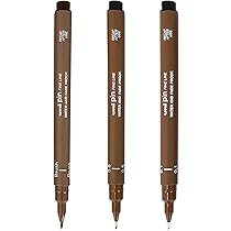 UNI PIN Technical Drawing Pen Wallet Set Of 3 / 6 /12 (Black / Grey / Sepia Colour - View #6