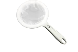 JEESHAN 2 en 1 - 200 mailles en nylon - Passoire à café - Filtre à huile et vin - Filtre en maille pour jus, lait, miel, eau bouillante - Poignée amovible