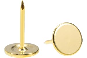 QUARKZMAN Spik Platthuvud Klädsel 11x17mm Guld för Kork 30 st | Ritstift, Platt Huvud, Dekorativ, Ritstift för Korkbräda Möbl