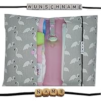 Windeltasche XXL Flamingos mit Namen