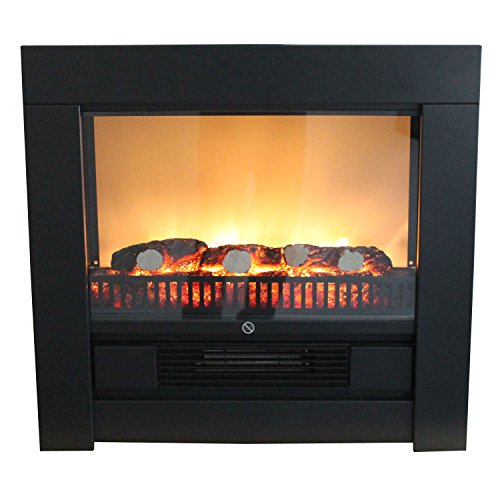 Elektrokamin mit Fernbedienung 1800W Schwarz elektrischer Kamin