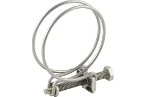 SIWERK Drahtschlauchschellen zum Befestigen von Schläuchen mit Spiraleinlage Spiralschlauchschelle (Werkstoff: Edelstahl - Ø Spannbereich: 54-60 mm)