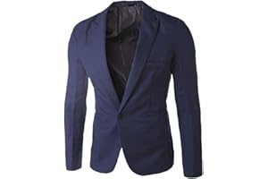 YAOTT Chaqueta De Hombre De Manga Larga,Blazer Casual con Botones Slim Fit Ligero,Chaqueta De Traje Formal Elegante,Chaqueta De Negocios De Solapa con Bolsillos