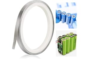DURANTEY Pure Nickel Strip Nickel Plated Steel Strip Battery Nickel Strip Tape 18650 Soldering Tab for Soldering Li-Po Battery NiMh NiCd Battery Pack Battery and Spot Welding (0.1 * 8mm,10Meters)
