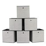 Diseño - El diseño plegable facilita un almacenamiento compacto, cuando no lo necesita, puede doblarlo en pequeña dimensión para ahorrar espacio. Cada caja tiene 2 agujeros para dedos, es fácil de arragar y transportar. El patrón ondulado es elegante que forma una decoración para su hogar.