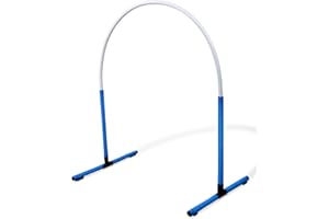 SPORTIKEL24 Hoopers-Bogen - Hoopers-Agility Training für Hunde - Turnier Hoop nach Neuer Prüfungsordnung - Dog Parcours-Zubehör - blau & weißer Bogen