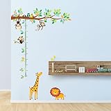 Decowall DM-1401 5 Kleine Affen Baum Wandsticker Wandaufkleber Wandtattoo Kinderzimmer - 2