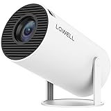 LQWELL® Beamer, Mini Projektor, unterstützt WiFi 6, BT5.0 mit 11.0 Android OS, Automatische Trapezkorrektur, 180-Grad-Winkel,