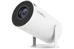 LQWELL® Projector, Mini Projector, Supports 5G Wifi & BT5.0, Automatic Keystone, 220 Degree Angle, 130 Inch Display for Phone/PC/Lap/Xbox/Stick, 4K Home Cinema Projector, White (No Android OS)