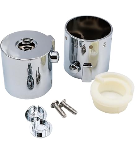 1 Paar Douche Temperatuurregeling Handvat Knop Vierkant Zilver ABS Kunststof Chroom Thermostatische Handgreep Badkamerkranen Accessoires Editie 0719
