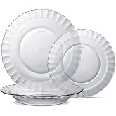 DURALEX | Complete Tableware 4 People 12 Pieces Ultra-Resistant Tempered Glass, Microwave and Dishwasher Safe - Duralex Glass