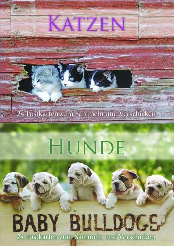 Postkartenbuch Katzen/Hunde