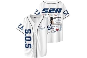 PHARCOYOU SZA Merch Jersey Veste de baseball Chemises T-shirt à manches courtes Hommes Femmes Streetwear Fashon Tops