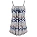 Produktbild OSYARD Damen Sommer Printed Sleeveless Weste Bluse Tank Tops Camis Kleidung(EU 42 / M, Blau)