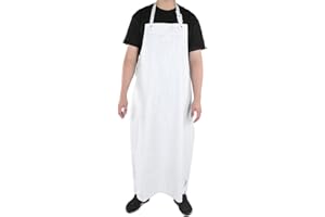 PONGNAS Delantal de Protección de PVC, Ropa de Trabajo de Seguridad Resistente a los Productos Químicos Delantal Impermeable a Prueba de Polvo para Evitar el Polvo Y las Salpicaduras de Líquidos Ligeramente I