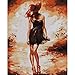 Produktbild shukqueen DIY Ölgemälde, Erwachsene 's Malen nach Zahlen Kits, Acryl Gemälde Dance Girl 40,6 x 50,8 cm, Frameless,Just Canvas