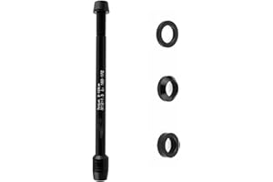 Hsupez Adaptador de eje pasante, eje insertable para bicicleta de entrenamiento con ruedas, paso de rosca M12 x 1,5, 160-172 mm, eje de bicicleta de alta resistencia, eje pasante de aleación de