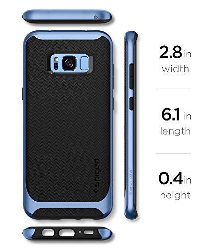 Spigen Funda Galaxy S8  Carcasa  Neo Hybrid  Protecci  n interna flexible y marco reforzado de parachoques duro para Galaxy S8  2017  - Coral Azul