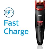 Philips QT4011/15 corded & cordless Titanium blade Beard Trimmer with Fast charge, 20 length settings