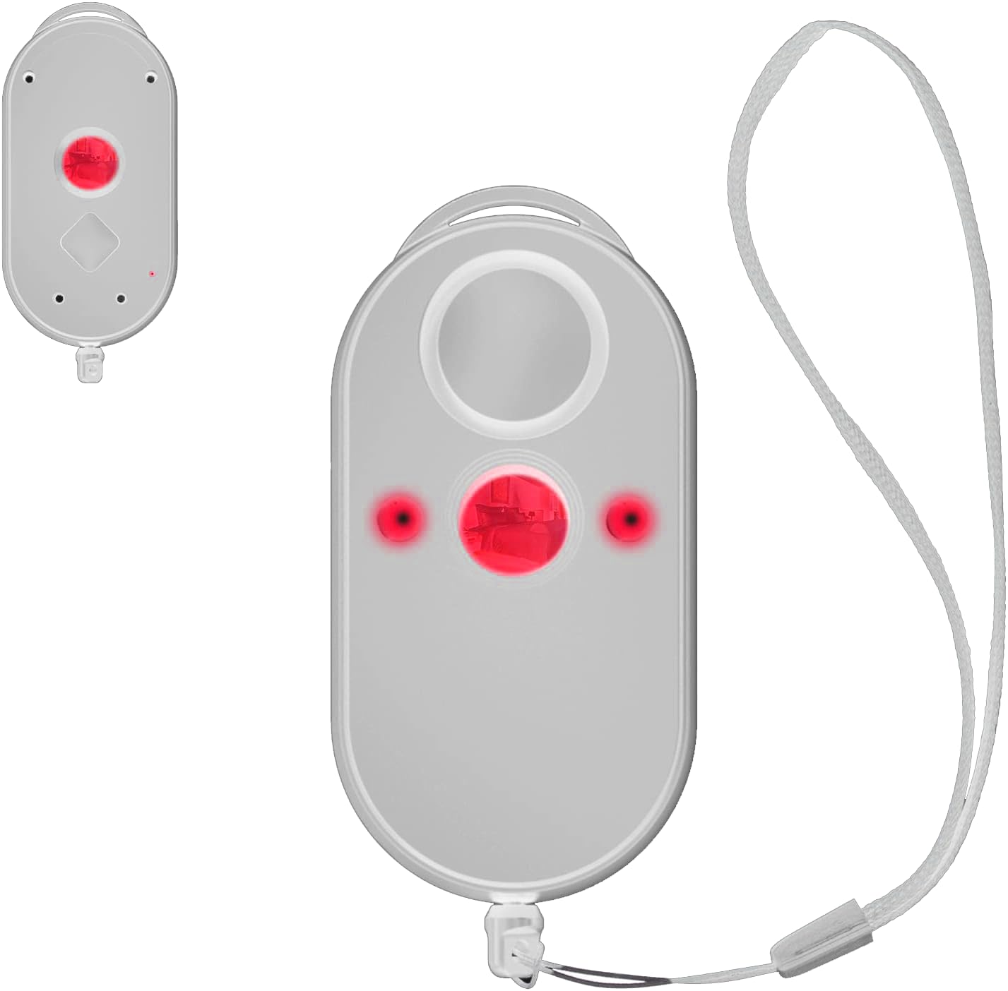 Skypearll Hidden Camera Detector - Portable Hidden Camera Device - Bug Camera- Personal Safety Sound Alarm with Flashing Strobe Lights - 130dB Siren ( White Colour )