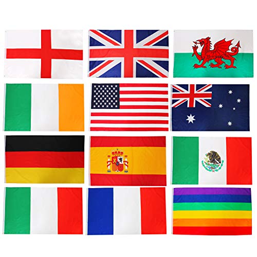 ILOVEFANCYDRESS FRANCE FLAG DECORATION - 3X5 FOOT FLAG - ENGLAND FLAG ST GEORGE'S DAY DECORATION FOOTBALL RUGBY FLAG