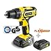 Produktbild TROTEC Professional Akku-Bohrschrauber PSCS 10-20V, 2 x 50 mm Bits, 2 Gang, 35 Nm, 25+1 Drehmomentstufen, 1,5 Ah, LED-Arbeitsleuchte, Koffer und Gürtelclips inklusive Zusatz-Akku Flexpower 2,0 Ah