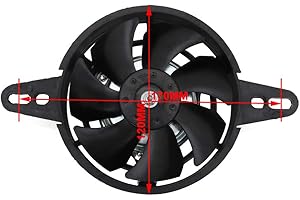 ANXIN Ventilador de refrigeración para motocicleta de 12 V ventilador de radiador para 200 cc 250 cc ATV 4 ruedas Kart motocicleta motocicleta UTV Motocicleta 4.72 pulgadas