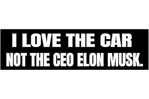 VESVORY Adesivo con scritta "I Love The CAR NOT The CEO" (lingua italiana non garantita) – Adesivo anti Elon was Crazy Stickers Funny Remret Musk Decal Cling (quadrato 27,4 x 7,6 cm)