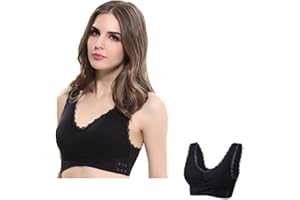 WIWIDANG Comfy Corset Bra Front Cross Side Buckle Lace Bras, Kendally Bra, Tlopa Tourmaline Bra