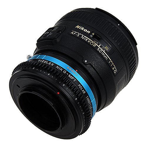 Vizelex Polar d acc  l  rateur       Adaptateur de monture d objectif Nikon Nikkor F Plat de type G D SLR Objectif pour micro four Thirds  MFT  M4 3  Fixation sans miroir bo  tier d appareil photo int  gr   avec filtre polarisant circulaire