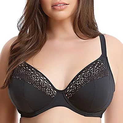 Elomi Bain - Haut de Maillot de Bain Plongeant à Armatures Elomi Indie Black - 110 G