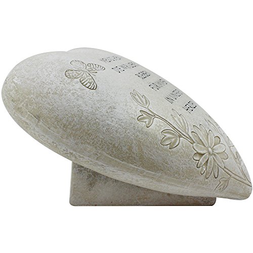 COM-FOUR® Deko Herz Groß „Menschen, die wir lieben“, in Steinoptik, als Grabschmuck, 20,5 x 20 x 11,5 cm (Spruch 1) - 3