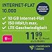 Produktbild mobilcom-debitel Internet-Flat 10.000 im Telekom-Netz (11,99 EUR monatlich, 24 Monate Laufzeit, 10 GB Internet-Flat, LTE mit max. 150 MBit/s, EU-Roaming-Flat)