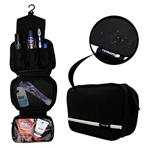 Torido Premium Kulturtasche zum Aufhängen, wasserdichte Waschtasche, faltbarer Kulturbeutel mit Haken fürs Reisen, verschiedene Fächerarten - 2