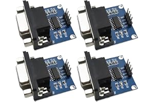 4 st MAX3232 omvandlarmoduler | RS232 till TTL-omvandlarmodul, för seriellt gränssnitt DB9-anslutning 3,3 V till 5 V MAX3232 rootmodul