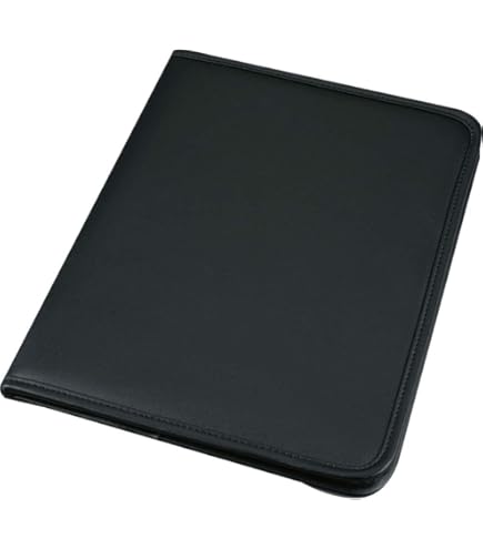 Cartellina Portadocumenti Idena A4 - Con Chiusura Lampo E Blocco Note, Nero
