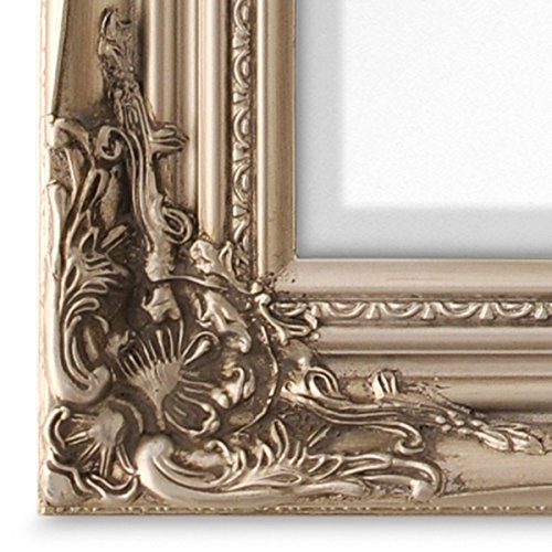 Wand-Spiegel im Barock-Rahmen Antik Silber mit Facettenschliff 64×84 cm / Spiegelfläche 50×70 cm - 7